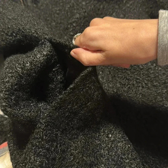 Loft curly funnel neck long coat size medium - Picture 6 of 8